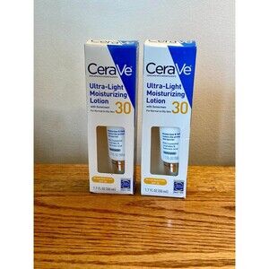 2PK Cerave Ultralight Moisturizing Lotion SPF 30 ~ EXP 8/26+ ~ 1.7oz Normal Skin